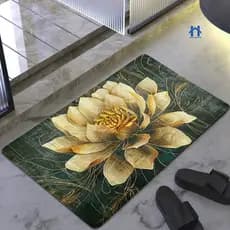 Tapete De Banheiro Quadrado Absorve Água Antiderrapante Secagem Rápida 38x58cm BELA CASA UTILIDADES