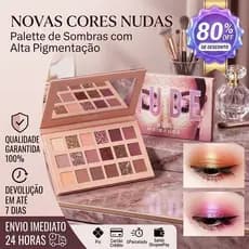 18cor Paleta de sombras Febella New Nude/ Cores Nude de alta pigmentação