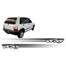 Faixas Uno Way 2 Portas 2008 2009 2010 2011 2012 Cinza
