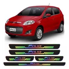 Kit Soleira Holografica Fiat Palio Porta E Porta Malas