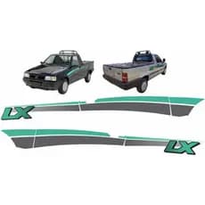 Kit Adesivo Faixa Lateral Fiat Fiorino Lx Verde