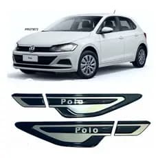 Aplique Vw Polo Paralamas Cromado Alto Relevo Na Resina