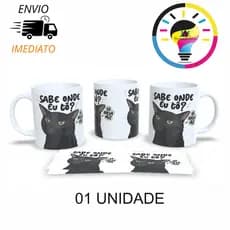 Caneca Personalizada Gato sabe onde eu tô? Tô nem ai - MEME