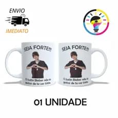 Caneca Personalizada Justin Bieber seja forte - MEME