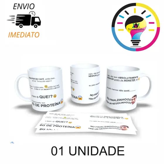 Caneca Personalizada Davy Jones Monster de Café 8G de Proteína  - MEME