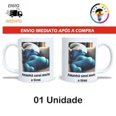 Caneca Personalizada Meme Personagem Azulzinho Previsão Duvidosa