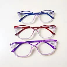 Óculos de Leitura com grau pra Perto Feminino New Collection transparente +1.00 ao +4.00