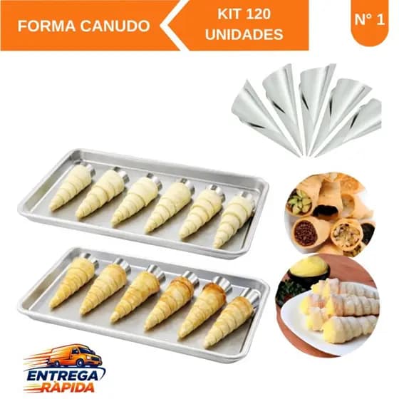 Forma Canudo n. 1 Kit 120 Formas Canudinhos Doces Salgados
