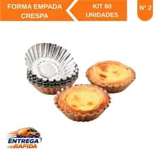 KIT  FORMA EMPADA CRESPA  E SALGADOS N° 2  - EM FLANDRES - 60 UNIDADES