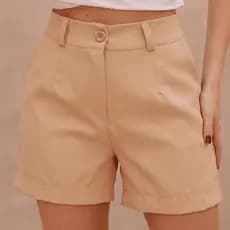Short Alfaiataria Feminino Com Elástico atrás