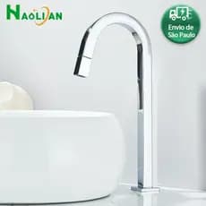 Torneira Banheiro Cromado Lavabo Torneira Banheiro Bancada Água Fria