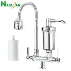 Torneira com Filtro Gourmet Flexível Bancada 1/4 de Volta