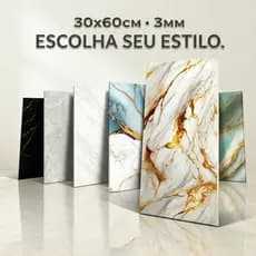 Kit 5/10/20 Adesivo Mármore Vinílico Adesivo 60x30cm Lavável Promoção