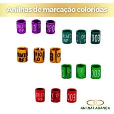 10 Anilhas De Marcação Personalizada Aliança FECHADA (Tarim 2.5mm)