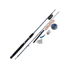Kit Pesca Vara para Molinete Azul 1,50m + Acessórios - Boias, Anzóis, Linha Pescaria Recreação Ao Ar Livre Pescar