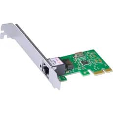 Placa De Rede 10/100/1000mbps Pci Express RJ45 Suporte Low Profile