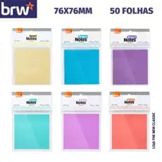 Bloco Auto Adesivo Smart Notes Neon 50 Folhas 76mmx76mm Brw