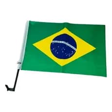 Bandeira Do Brasil Para Vidro Do Carro Moto Copa Eventos c/2