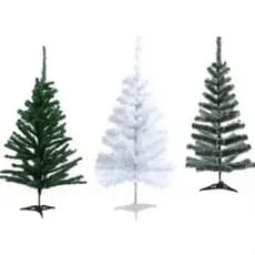 Árvore de Natal Elegante Fácil de Montar Verde Branca Nevada