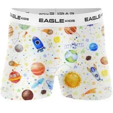 Kit 7 Cuecas Boxer Infantil Microfibra Estampado 1 a 8 anos