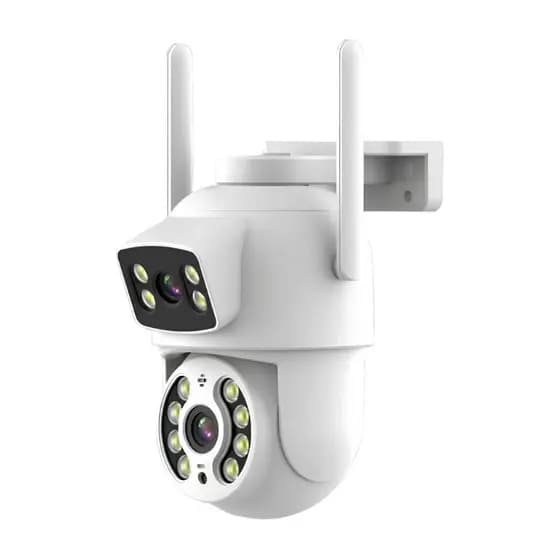 Câmera De Segurança Lente Dupla ICSEE Wi-Fi Sensor Movimento Visão Noturna Giratória - 360°