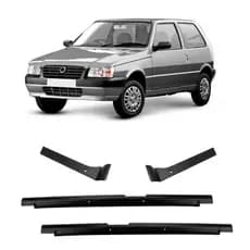 Par Acabamento Friso Soleira Proteção Carpete Porta Acabamento da Coluna Fiat Uno 2 Portas
