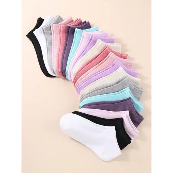 🧦 Kit Meias Invisíveis Femininas – Coloridas | 3, 6 ou 12 Pares | Discrição, Estilo e Liberdade