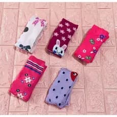 Kit 2 Meias-Calças Infantis Estampadas – Conforto e Estilo para Meninas (Tamanhos 1 a 12 anos) 🎀🧦