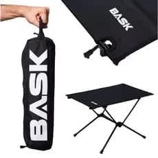 Mesa Camping Bask Alumínio Dobrável Tampo Oxford Ultraleve Portátil Praia Piquenique Pesca Acampamento