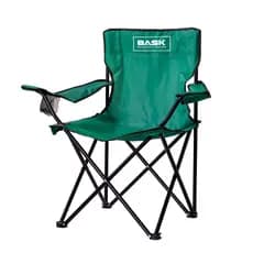 BASK Cadeira Premium Dobrável Portátil Reforçada | Porta-copo | Camping, Praia e Pesca