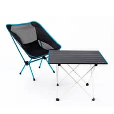 Kit Camping Bask Sunset Cadeira + Mesa Dobrável Alumínio Ultraleve Compacto Praia Pesca Acampamento