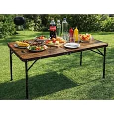 Mesa Maleta Dobrável Portátil 90x60cm MDF Alumínio 3.4kg BASK Camping Piquenique Praia Pesca Acampamento