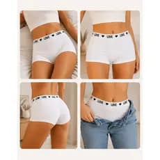 Kit Calcinhas Boxer Cueca Feminina Algodão Cós e Cintura Alto Conforto Dia a Dia