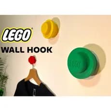 Kit 3 -Suportes / Ganchos de Parede Formato LEGO