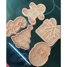 Kit de 5 Cortadores de Natal - Cortadores de Biscoito / Massinhas / Pasta Americana.