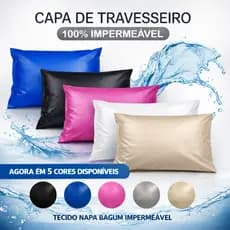 Capas Protetora Travesseiro Impermeável 50x70cm Com Zíper 5 Cores