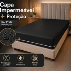 Capa de Colchão Impermeável Solteiro Com Ziper Capa Hospitalar- 5 Cores