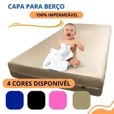 Capa Colchão Impermeável Para Berço Anti Xixi Com Ziper Protetora