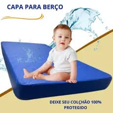Capa Colchão Impermeável Protetora Berço Anti Xixi Com Ziper