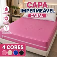 Protetor De Colchão Impermeável Casal Capa Colchão Napa Premium Vários Tamanhos