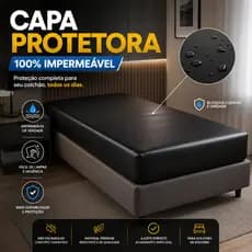 Capa Protetora Impermeável Solteiro Com Ziper Capa Hospitalar- 5 Cores