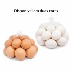 Kit 3 - 24 Ovos Caipira de Plástico Ovo Falso Galinheiro Brinquedo Galinha
