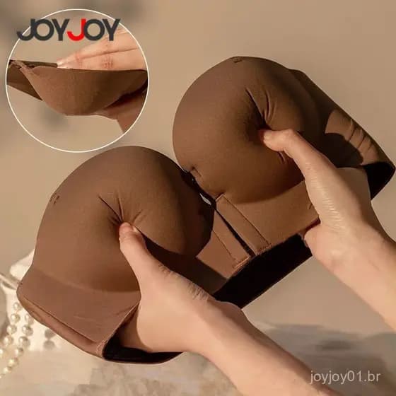 Sutiã sem alças macio de tamanho grande para meninas da moda, com frente fechada e pequeno busto, calcinhas femininas pu