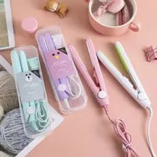 Mini Chapinha Prancha De Cabelo Pequena Portátil Chapinha Profissional Com Case Transporte Bivolt