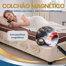 Colchão Magnético 188x88x12xD28 com Magnetoterapia + Infravermelho Longo | Ortopédico Macio