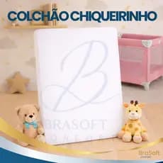 Colchão Para Berço Desmontável Chiqueirinho Cercadinho Capa Removível 90x60x07cm Macio
