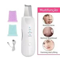 Aparelho Peeling Ultrassonico Facial Portátil Limpeza de removedor Cravos e Espinhas