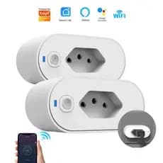 Tomada Inteligente Wi-Fi ,Smart Plug,Adaptador de soquete Tuya, Smart Life App Control,Alexa e Google Home,Bivolt 16A