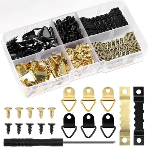 A  251pcs Kit De Suspensão De Porta-Retratos Com Parafusos E Ganchos De Cabeça Plana-Acessórios De Hardware
