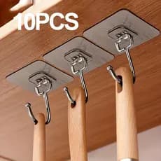 10 Peças Gancho De Parede Cozinha Auto Pendurar Ganchos Gancho Adesivo
